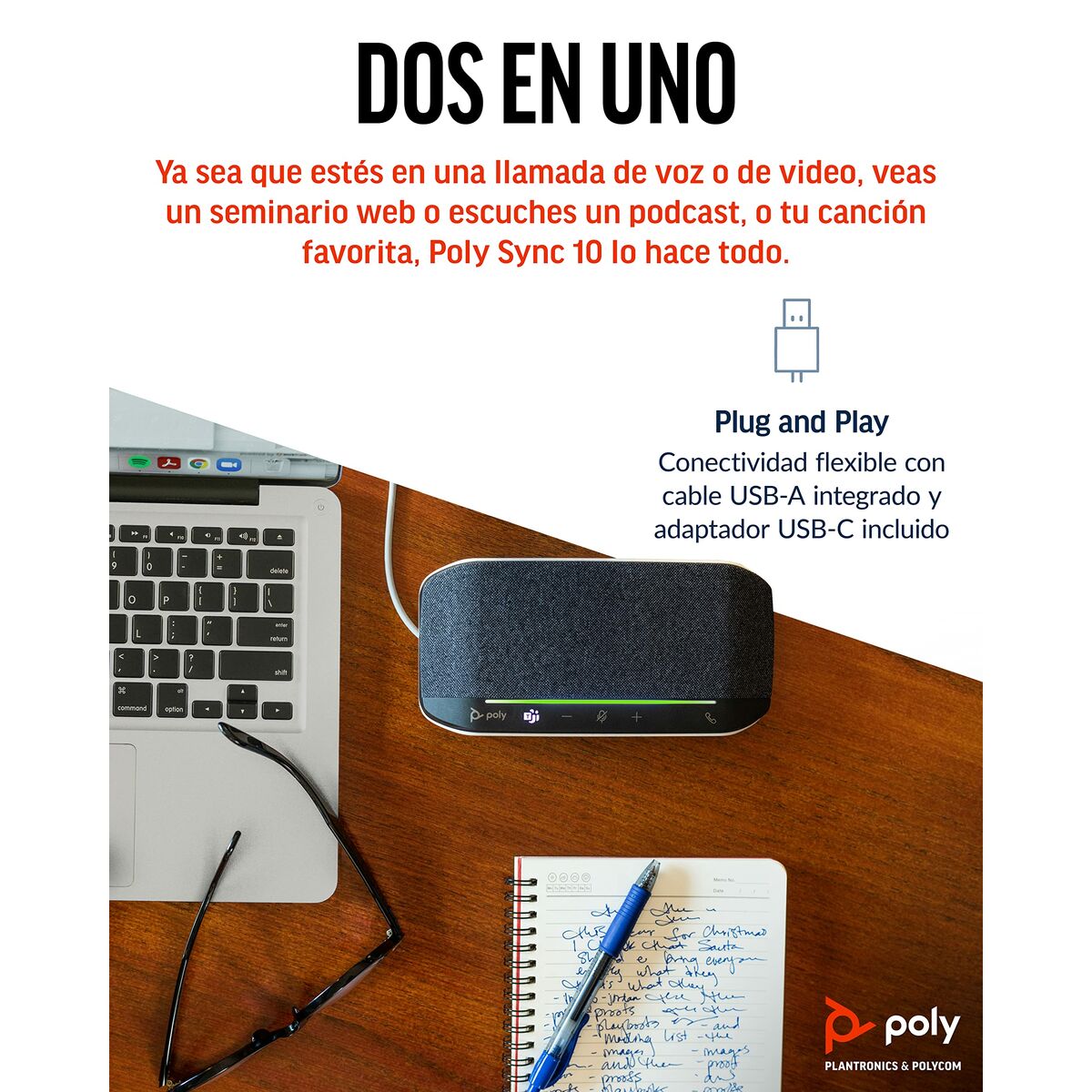 Portable Bluetooth Speakers Poly 77P34AA-2