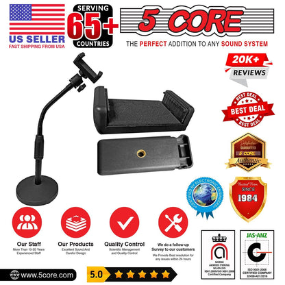5Core Cell Phone Stand for Desk Adjustable Scissor Boom Arm Stands Tablet Cellphone-1